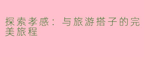 探索孝感:与旅游搭子的完美旅程