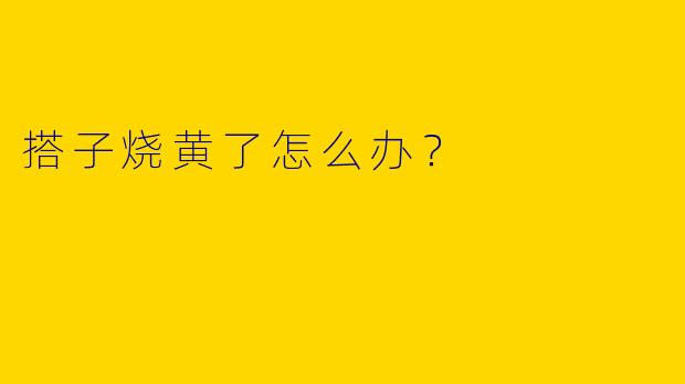 搭子烧黄了怎么办？