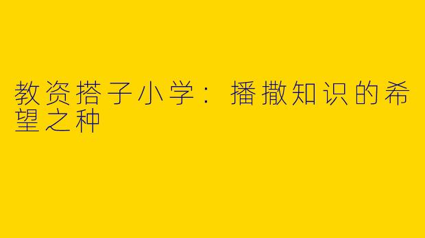 教资搭子小学:播撒知识的希望之种