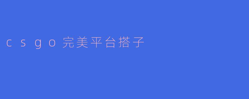 ## CSGO完美平台搭子：你游戏生涯中的最佳搭档
