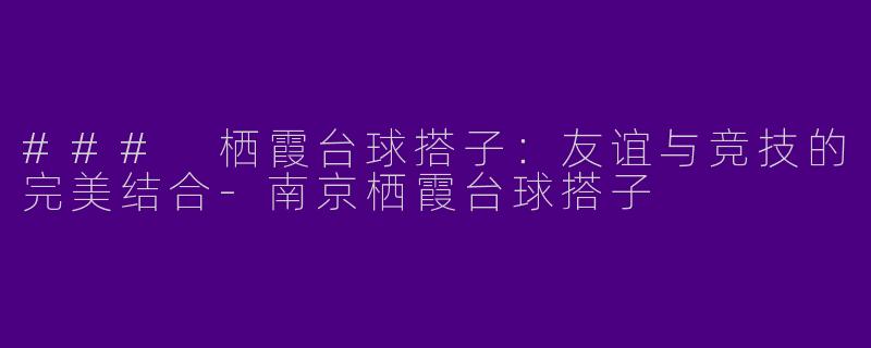 ### 栖霞台球搭子：友谊与竞技的完美结合-南京栖霞台球搭子