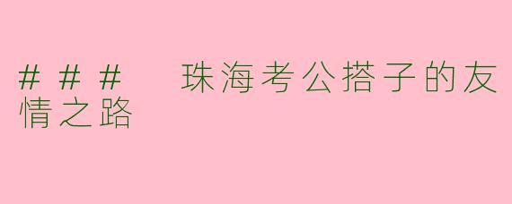 ### 珠海考公搭子的友情之路