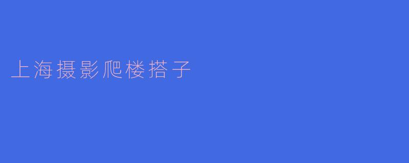 ### 探索上海的高空视野：摄影爬楼搭子的魅力