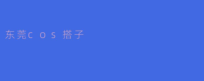 东莞cos搭子