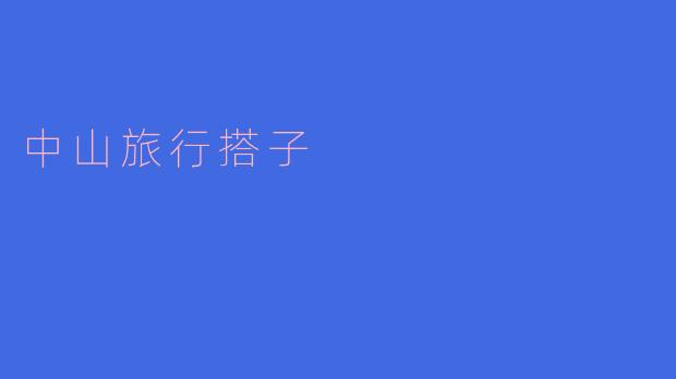 ### 中山旅行搭子:共同探索的快乐