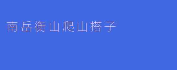 你觉得南岳衡山爬山搭子应该具备哪些特质？****