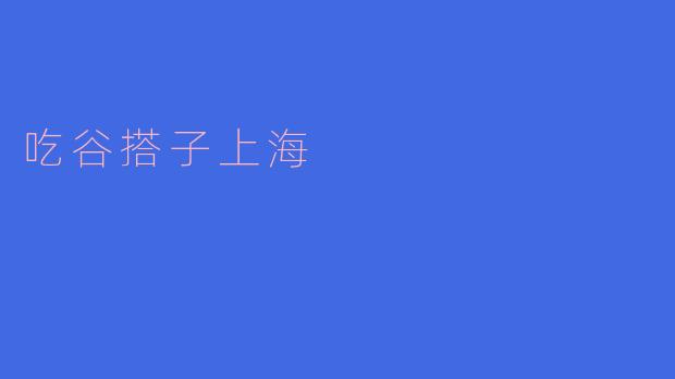 吃谷搭子上海
