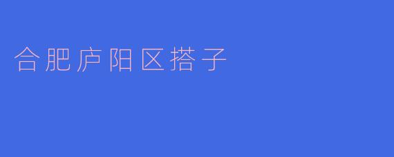 合肥庐阳区搭子