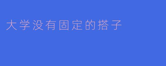 大学没有固定的搭子