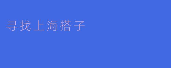 ### 寻找上海搭子：在城市中结识志同道合的朋友