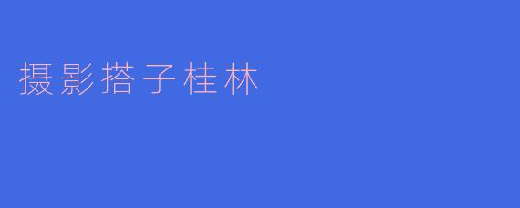 摄影搭子桂林