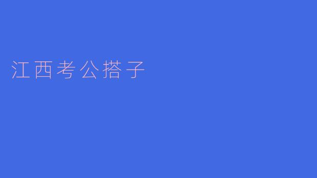 江西考公搭子