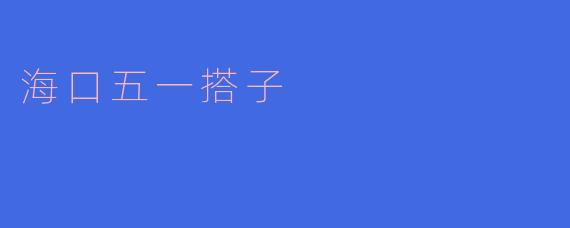 ### 海口五一搭子:共享快乐的旅行伙伴