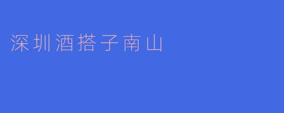深圳酒搭子南山
