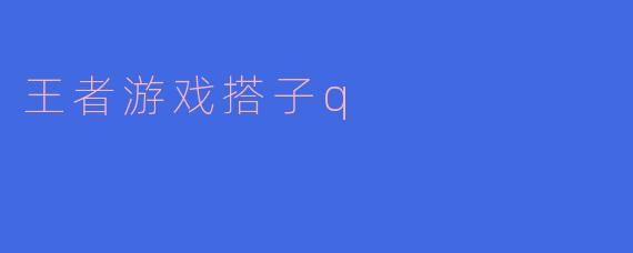 王者游戏搭子q