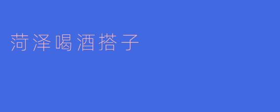 菏泽喝酒搭子的独特魅力