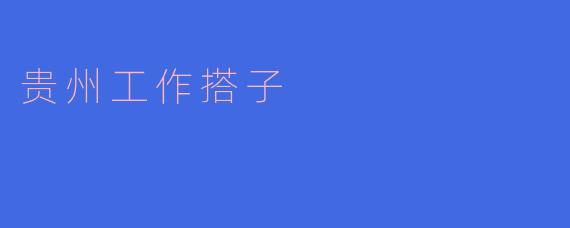 贵州工作搭子是什么？****