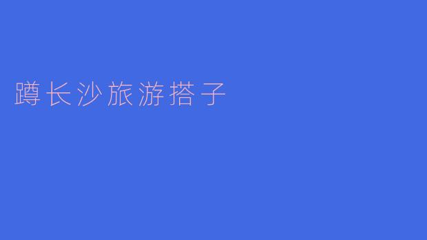 蹲长沙旅游搭子