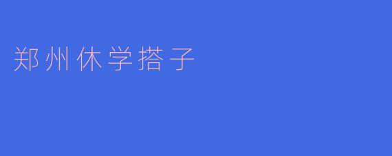 郑州休学搭子是什么？****