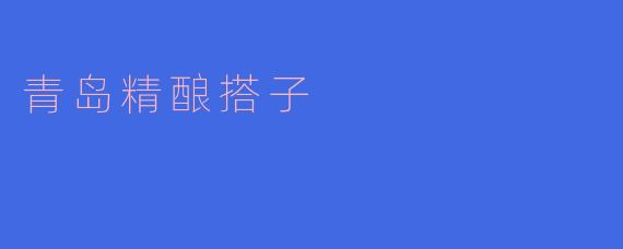 青岛精酿搭子的特点是什么？