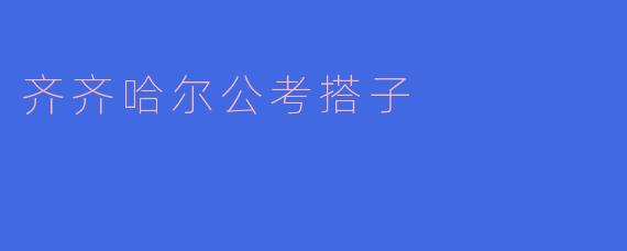 ### 齐齐哈尔公考搭子的温暖力量