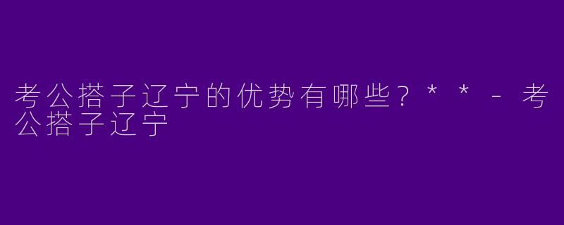 考公搭子辽宁的优势有哪些？**