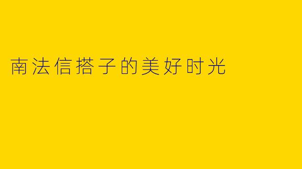 南法信搭子的美好时光