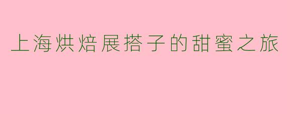 上海烘焙展搭子的甜蜜之旅