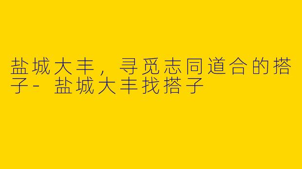 盐城大丰，寻觅志同道合的搭子-盐城大丰找搭子