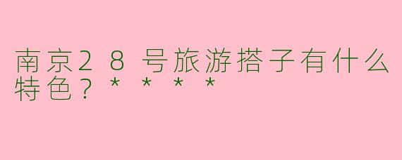 南京28号旅游搭子有什么特色？****