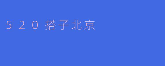 520搭子北京