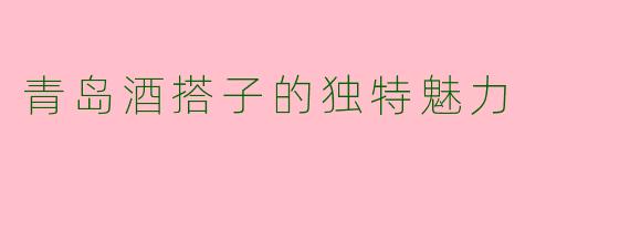 青岛酒搭子的独特魅力