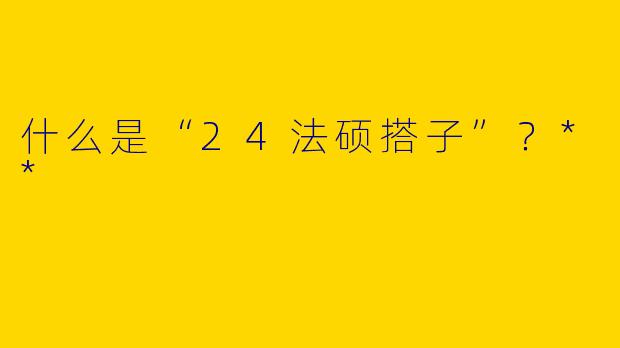 什么是“24法硕搭子”？**