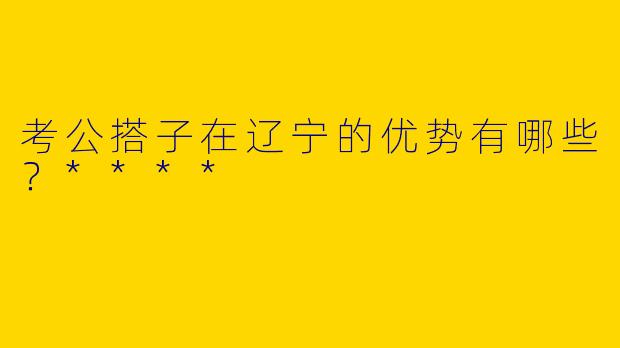 考公搭子在辽宁的优势有哪些？****