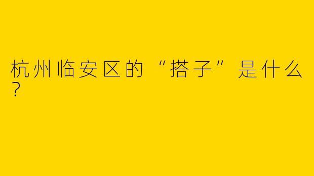 杭州临安区的“搭子”是什么？