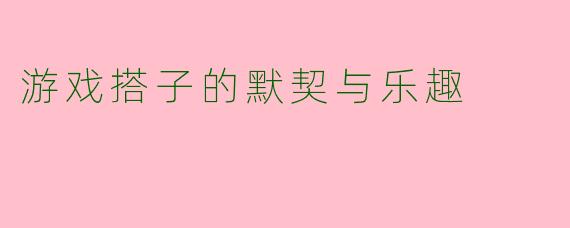 游戏搭子的默契与乐趣
