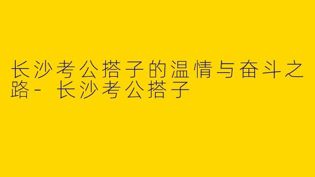长沙考公搭子的温情与奋斗之路-长沙考公搭子