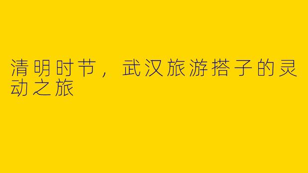 清明时节，武汉旅游搭子的灵动之旅