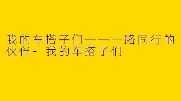 我的车搭子们——一路同行的伙伴-我的车搭子们
