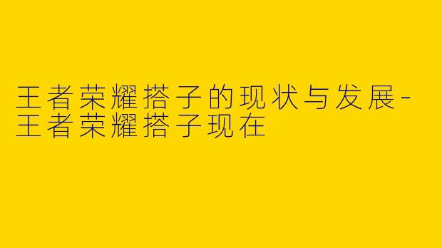 王者荣耀搭子的现状与发展-王者荣耀搭子现在