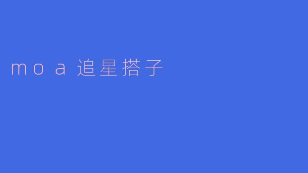 moa追星搭子