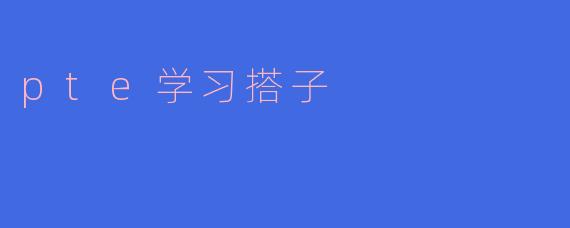 pte学习搭子