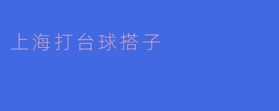 在上海哪里可以找到一起打台球的搭子?
