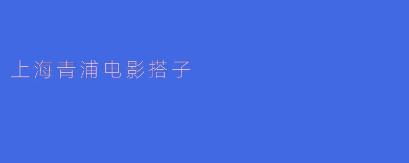上海青浦的电影搭子活动是什么？**
