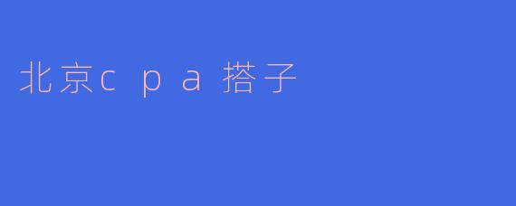 探寻北京CPA搭子的魅力与机遇