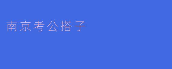 南京考公搭子