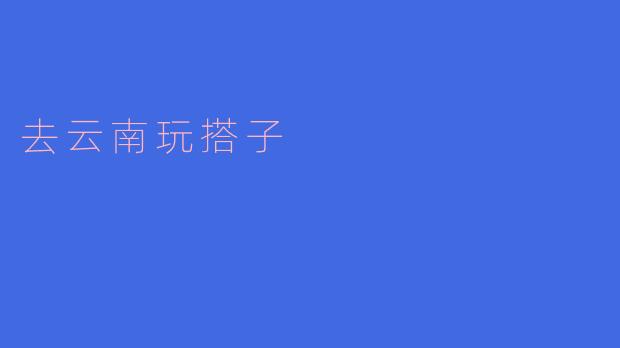 寻找云南之旅的完美搭子