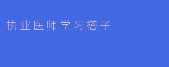 执业医师学习搭子