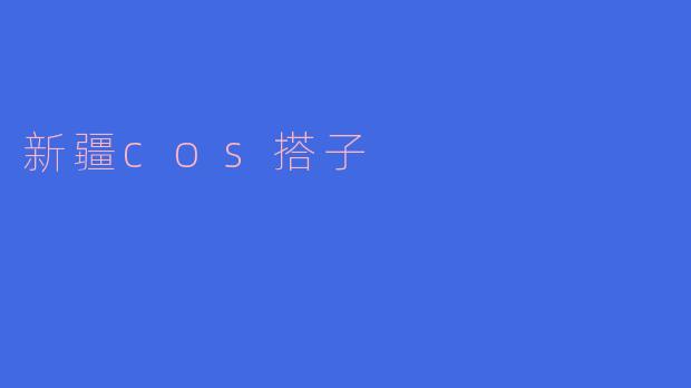 新疆cos搭子