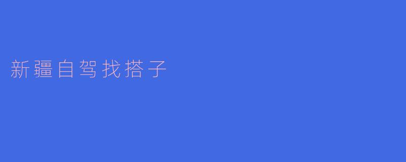 我想去新疆自驾游,但一个人去有点孤单,有没有好的办法找人搭子一起去呢?